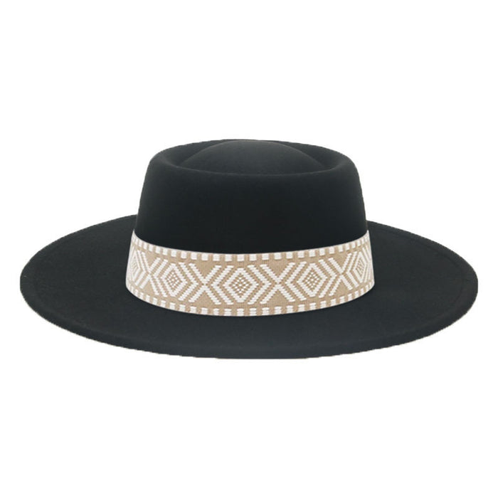 Jewelry WholesaleWholesale Dome Woolen Hat Flat Brim Hat JDC-FH-Guanchuan005 Fashionhat 冠川 %variant_option1% %variant_option2% %variant_option3%  Factory Price JoyasDeChina Joyas De China