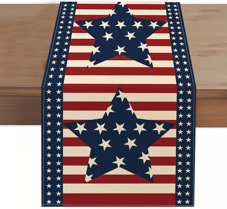 Wholesale 4th of July Independence Day Linen Dinner Table Coaster MOQ≥2 JDC-TC-OuH002