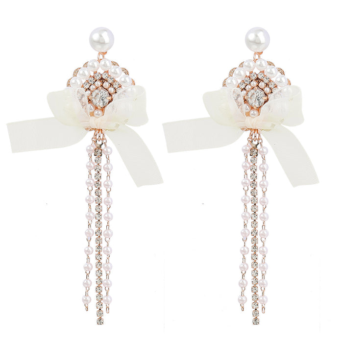 Jewelry WholesaleWholesale pink pearl tassel earrings JDC-ES-JL928 Earrings 氿乐 %variant_option1% %variant_option2% %variant_option3%  Factory Price JoyasDeChina Joyas De China