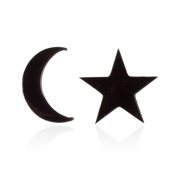 Wholesale Stainless Steel Pentagram Moon Earrings JDC-ES-SS024