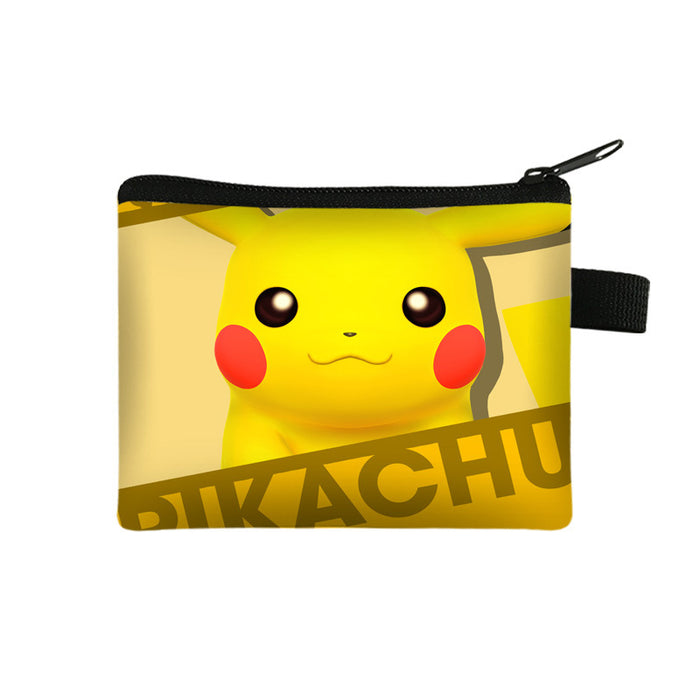 Wholesale game peripheral polyester coin purse pikachu printing JDC-WT-Rongfei001