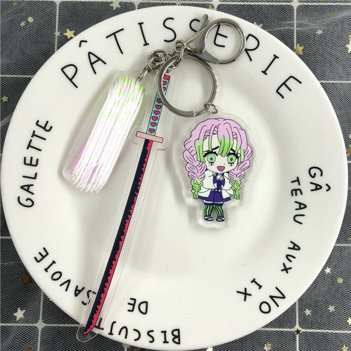 Jewelry WholesaleWholesale Acrylic Double Sided Pendant Keychain Tanjiro Key Ring (M) JDC-KC-TMMY006 Keychains 彤迷漫亚 %variant_option1% %variant_option2% %variant_option3%  Factory Price JoyasDeChina Joyas De China