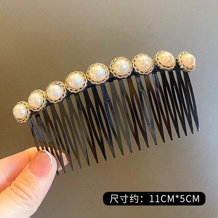 Wholesale pearl hair comb insert comb broken hair finishing artifact hair clip back head clip JDC-HC-tengZ003