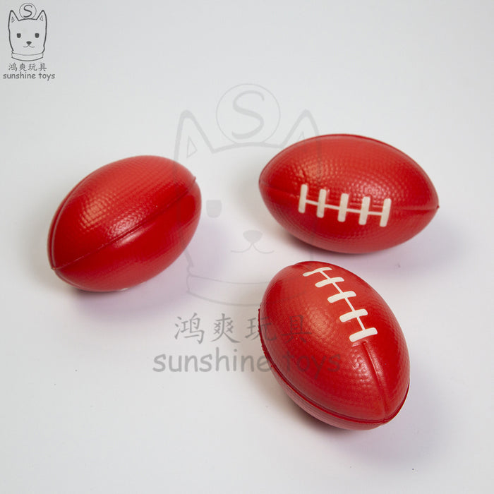 Wholesale Children's Decompression Toys PU Polyurethane Rugby JDC-FT-HongSh001