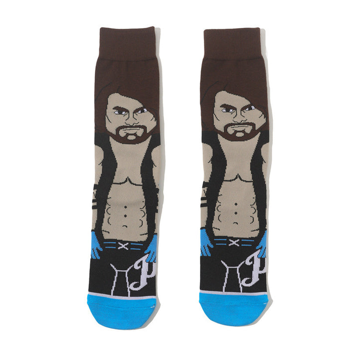 Wholesale socks fabric cartoon medium tube cute character (M)  JDC-SK-HuiHe004