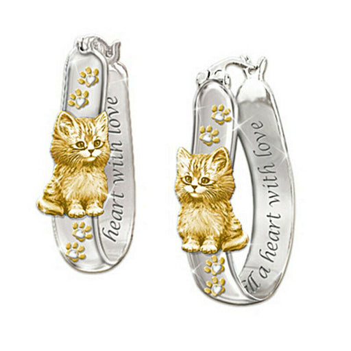 Jewelry WholesaleWholesale cat earrings ear buckle alloy material JDC-ES-ZiB027 Earrings 资比 %variant_option1% %variant_option2% %variant_option3%  Factory Price JoyasDeChina Joyas De China