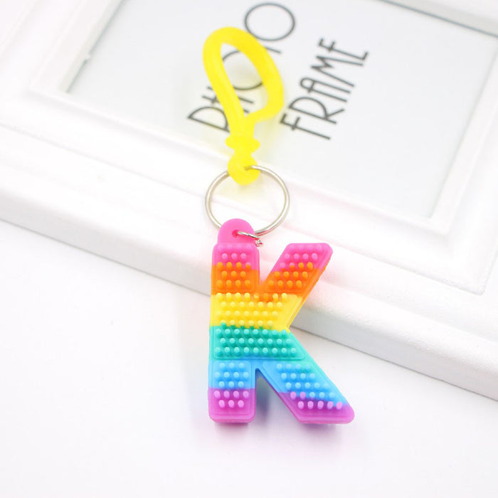 Jewelry WholesaleWholesale PVC Decompression Toy Rainbow Alphabet Keychain JDC-KC-Zuge032 Keychains 祖格 %variant_option1% %variant_option2% %variant_option3%  Factory Price JoyasDeChina Joyas De China