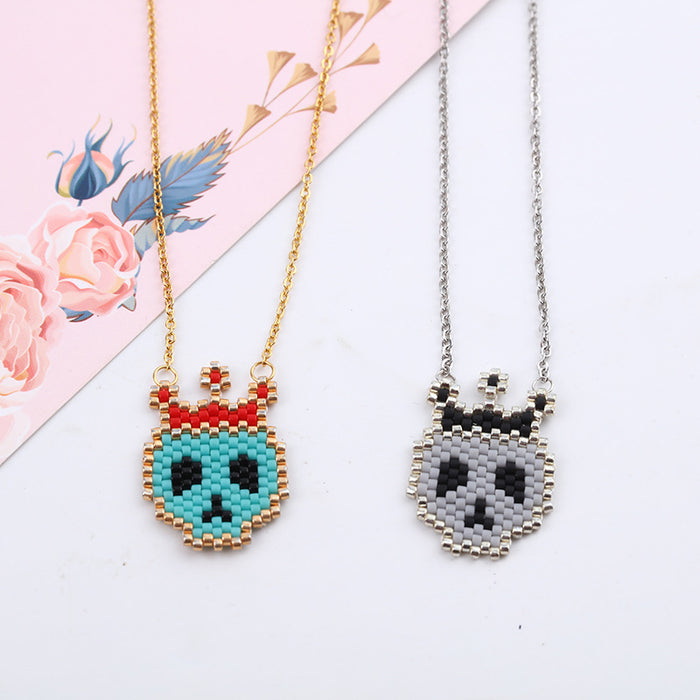 Wholesale Necklaces Titanium Steel Miyuki Cartoon Cute MOQ≥2 JDC-NE-GSACC001