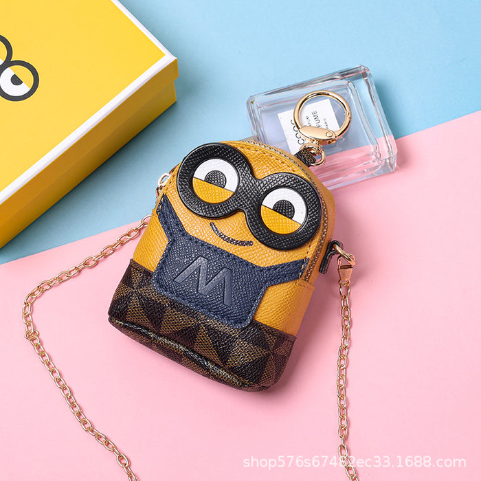 Wholesale Keychains PU Leather Minions Lipstick Pack MOQ≥3 JDC-KC-XingY005