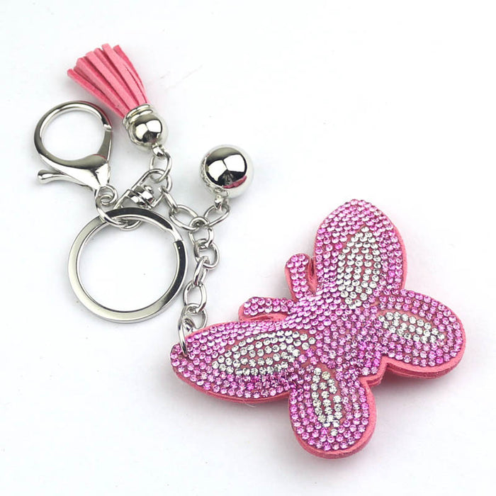 Wholesale Diamond Butterfly Alloy Keychain JDC-KC-HuiSen003