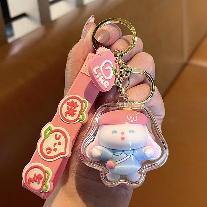 Keychains al por mayor para mochilas Taoxi Rabbit Keychain Bolso de la escuela para mujeres Ornament Moq≥2 JDC-KC-Lingy008