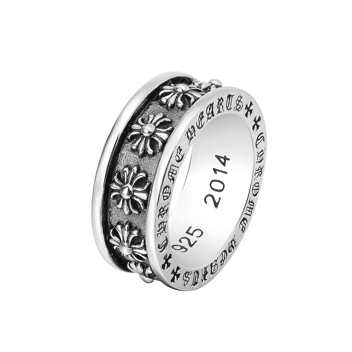 Wholesale Vintage Cross Titanium Steel Stainless Steel Men's Ring (F) JDC-RS-ZeX003