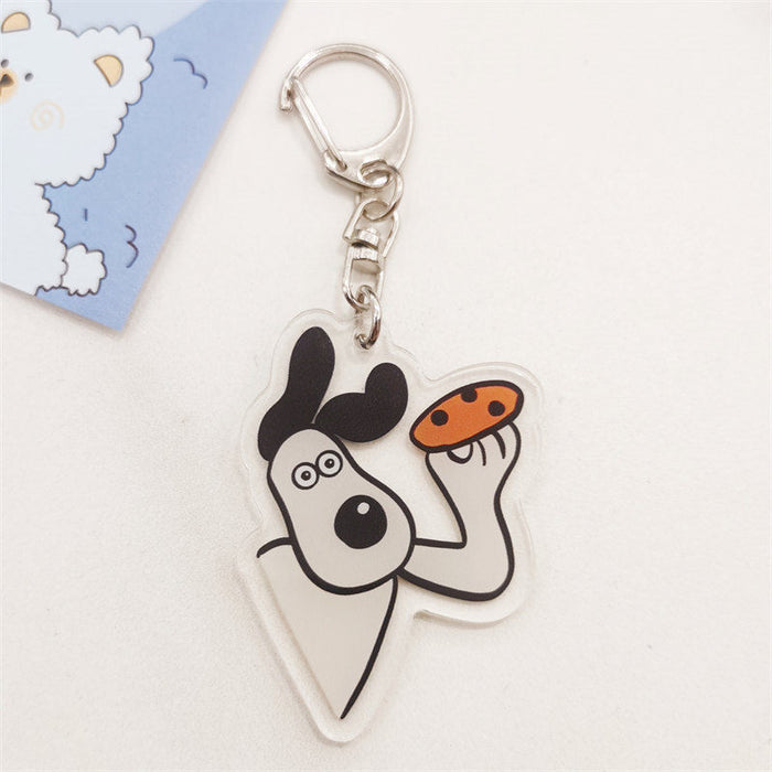 Wholesale niche retro master dog keychain cute acrylic MOQ≥2 JDC-KC-GLun006