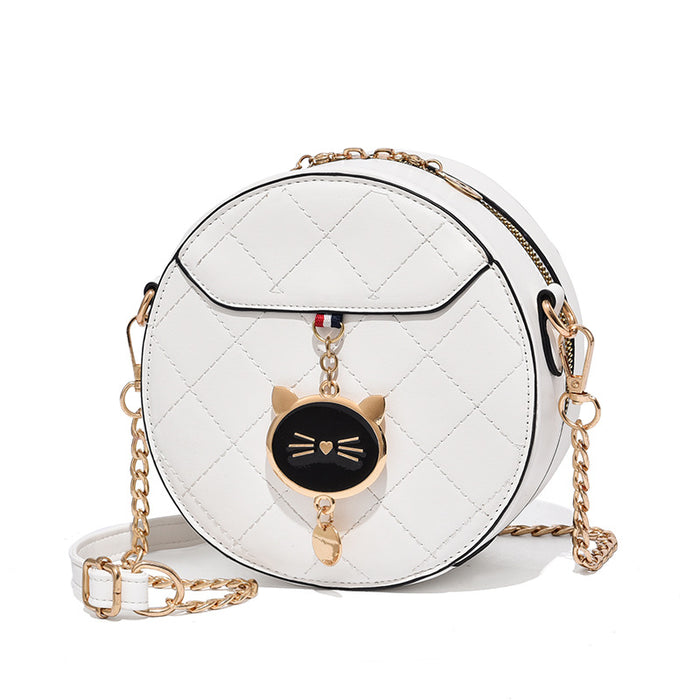 Wholesale Shoulder Bag PU Round Chain Crossbody Portable JDC-SD-Zhip005