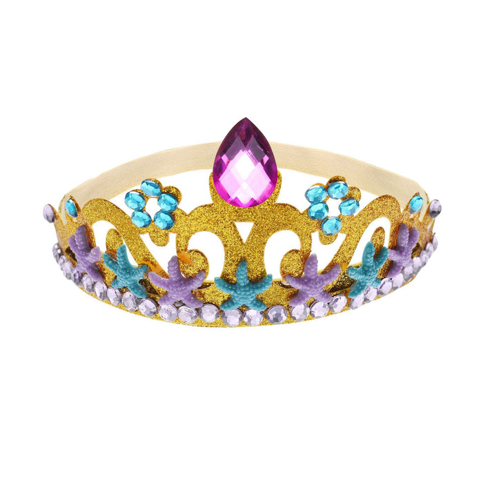 Wholesale Mermaid Crown Rhinestone Kids Crown Festive Headband JDC-HD-LanJ001