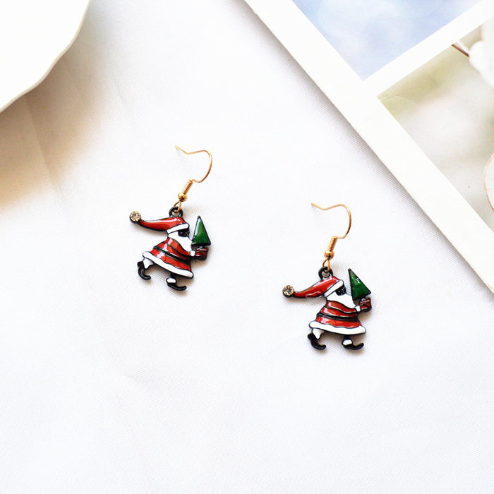 Wholesale Earrings Alloy Ceramic Halloween Skull Earrings JDC-ES-Xienuo006