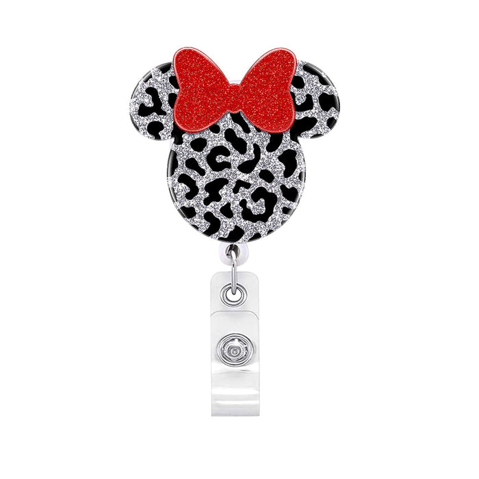 Wholesale Badge Reels Acrylic Leopard Print Snap Fastener JDC-KC-QiY001