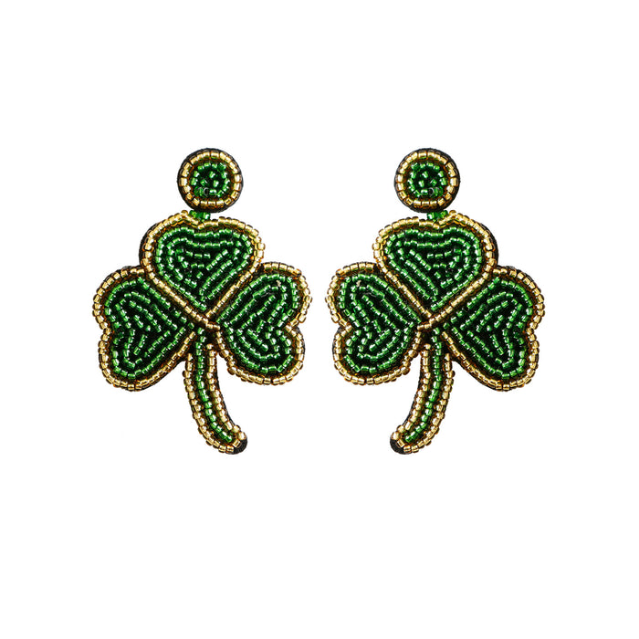 Jewelry WholesaleWholesale Clover Rice Bead Earrings JDC-ES-JM004 Earrings 杰米 %variant_option1% %variant_option2% %variant_option3%  Factory Price JoyasDeChina Joyas De China