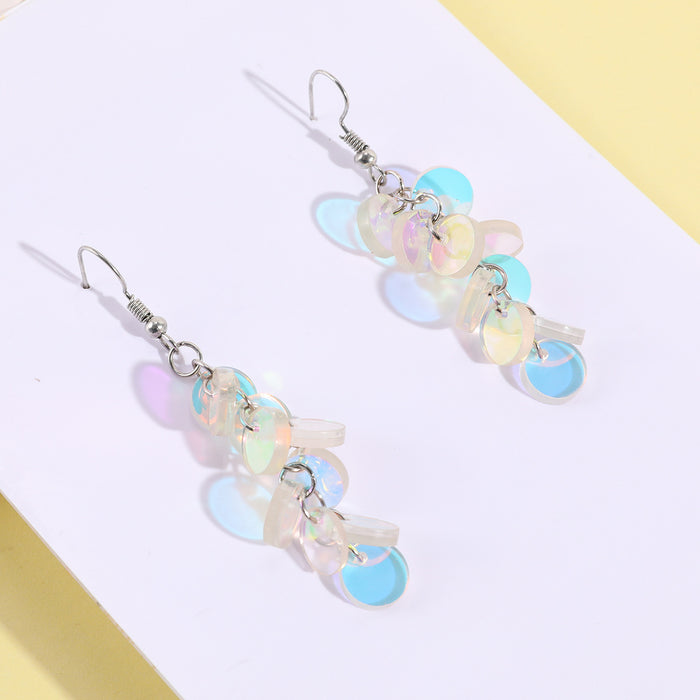 Wholesale Clear Color Acrylic Piece Earrings JDC-ES-zhongyi002