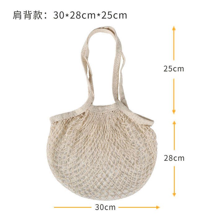 Wholesale Decoration Tote Bag Cotton Supermarket Vegetable and Fruit Net Pocket MOQ≥2 JDC-HB-ShenT001