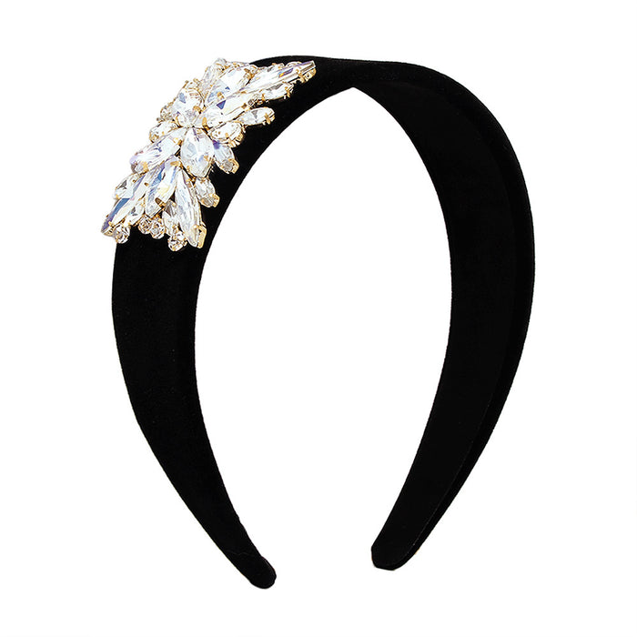 Wholesale Headband Flannel Alloy Rhinestone Gorgeous Elegant JDC-HD-YuL108