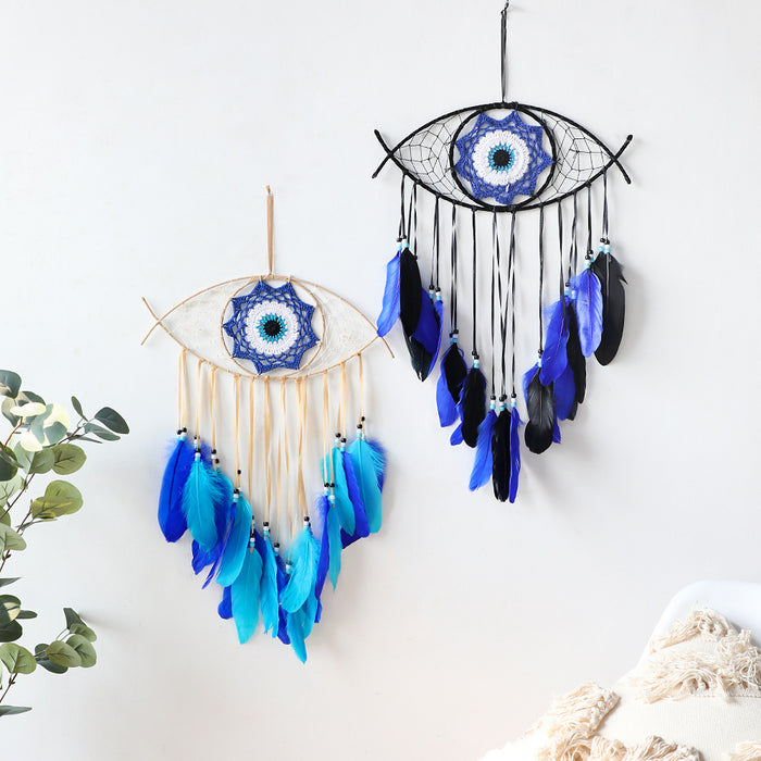 Wholesale Devil's Eye Feather Dreamcatcher MOQ≥2 JDC-DC-RXin003