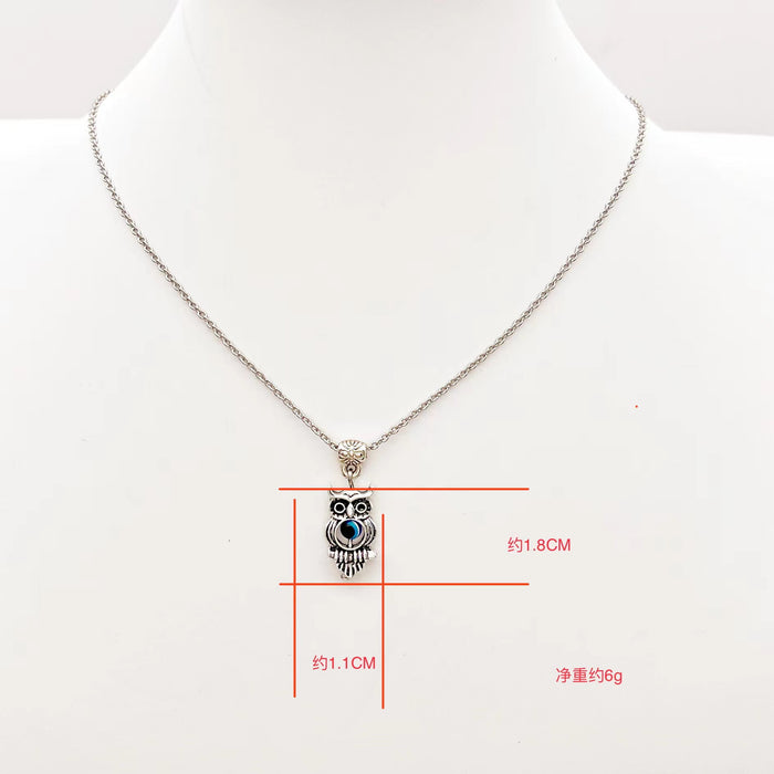 Wholesale Necklace Alloy Cartoon Small Animal Devil's Eye Clavicle Chain MOQ≥2 JDC-NE-QingH003