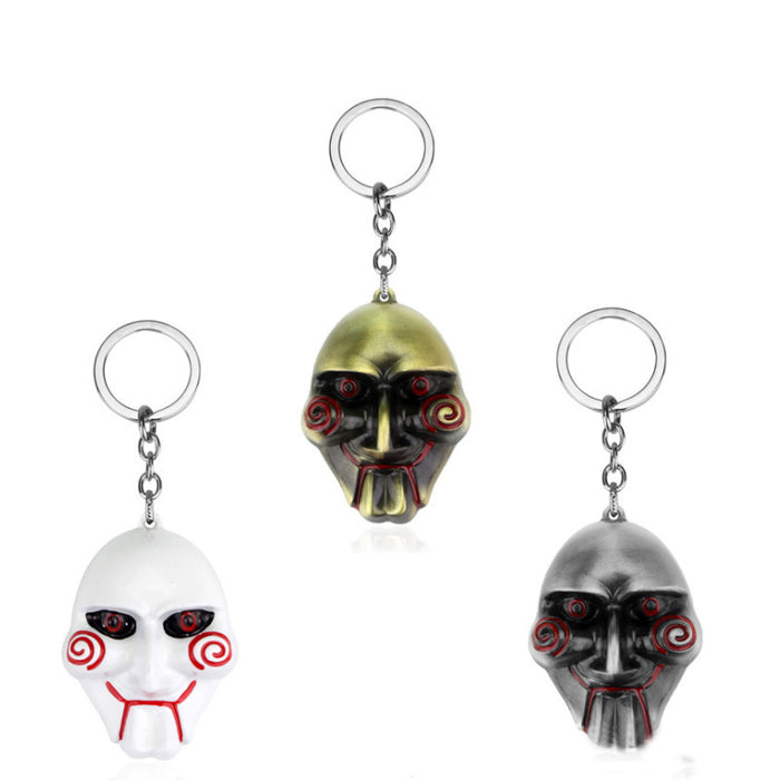 Wholesale Keychains For Backpacks chainsaw fright mask keychain alloy pendant JDC-KC-AWen021