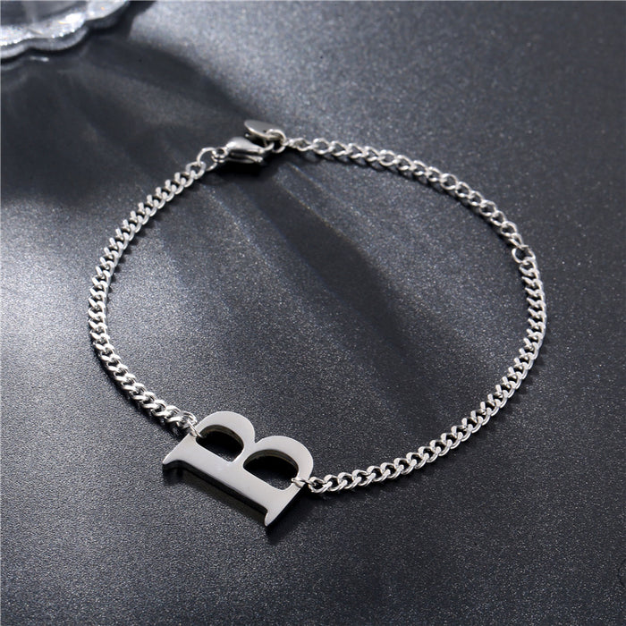 Jewelry WholesaleWholesale titanium steel letter B bracelet JDC-BT-Mingm004 Bracelet 敏萌 %variant_option1% %variant_option2% %variant_option3%  Factory Price JoyasDeChina Joyas De China