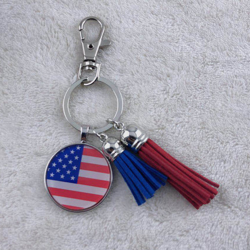 Jewelry WholesaleWholesale Independence Day American Flag Alloy Keychains MOQ≥2 JDC-KC-ZhiY001 Keychains 之也 %variant_option1% %variant_option2% %variant_option3%  Factory Price JoyasDeChina Joyas De China