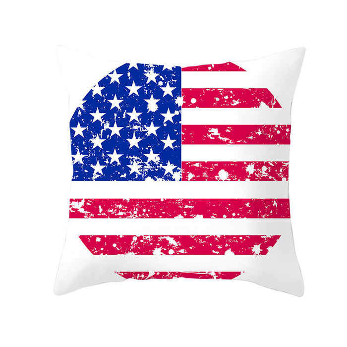 Wholesale 4th of July Independence Day Pillowcase Peach Skin Print MOQ≥2 JDC-PW-Jinze001