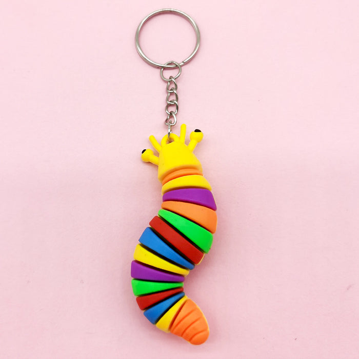 Wholesale Caterpillar Soft PVC Keychain JDC-KC-DY016