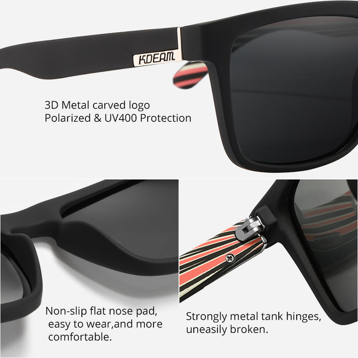 Wholesale Outdoor Polarized Sunglasses Classic Square Versatile JDC-SG-HuiH002