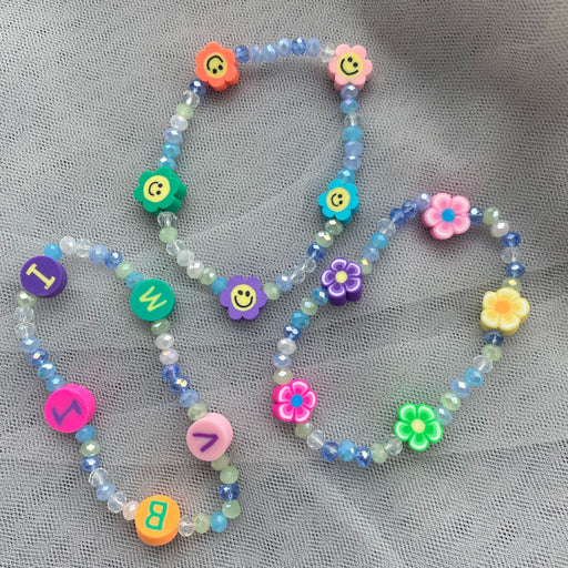 Jewelry WholesaleWholesale Color Crystal Soft Pottery Sunflower Smiley Stretch Bracelet JDC-BT-LiX009 Bracelet 利兴 %variant_option1% %variant_option2% %variant_option3%  Factory Price JoyasDeChina Joyas De China