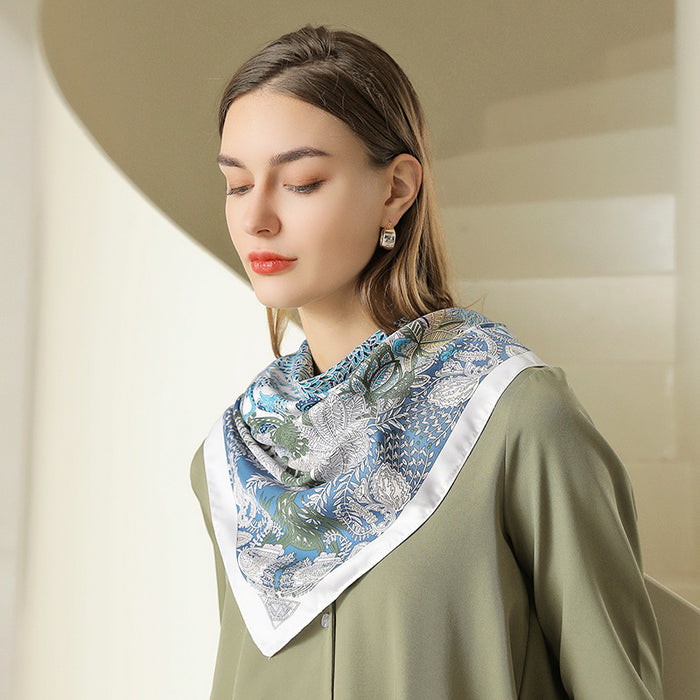 Jewelry WholesaleWholesale printed square scarf retro imitation silk scarf MOQ≥2 JDC-SS-SYue002 Silk Scarf 丝悦 %variant_option1% %variant_option2% %variant_option3%  Factory Price JoyasDeChina Joyas De China