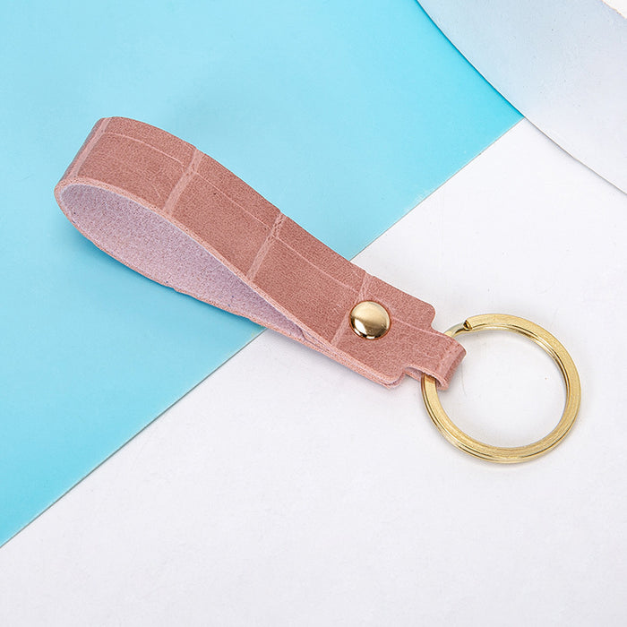 Wholesale Keychains PU Leather Car Simple Solid Color JDC-KC-XingR005