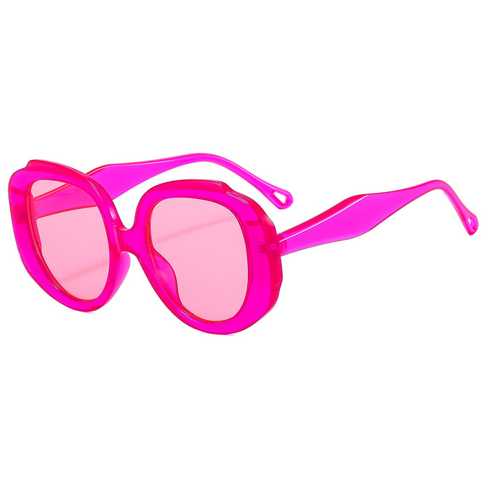 Wholesale Sunglasses PC Round Frame Colorful UV Protection MOQ≥2 JDC-SG-ZhuiF006