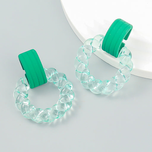 Jewelry WholesaleWholesale green resin earrings JDC-ES-JL926 Earrings 氿乐 %variant_option1% %variant_option2% %variant_option3%  Factory Price JoyasDeChina Joyas De China