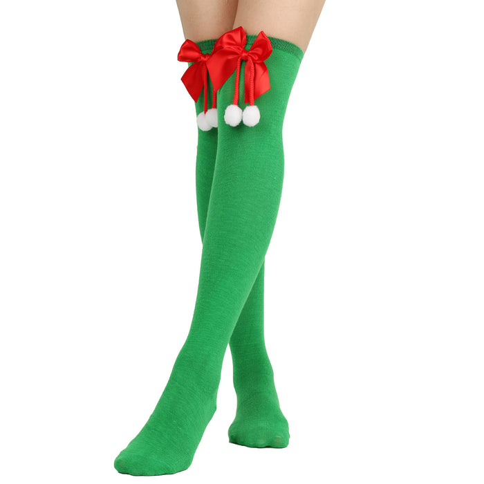 Wholesale Sock Polyester Cotton Christmas Socks Balls Over the Knee JDC-SK-XQ027