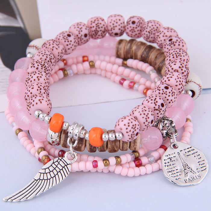 Pulsera multicapa de mezcla étnica boho boho boho JDC-BT-WY139