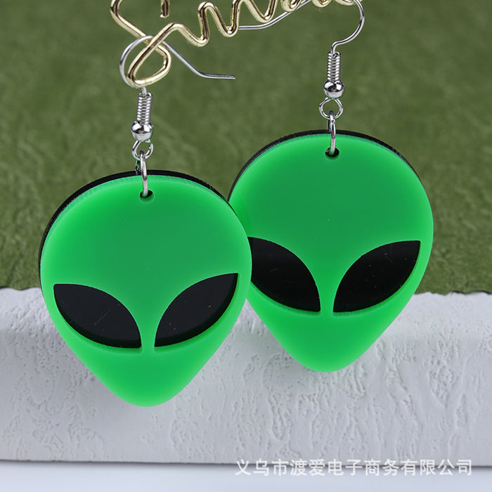 Wholesale Acrylic Alien Earring MOQ≥2 JDC-ES-DUAI012