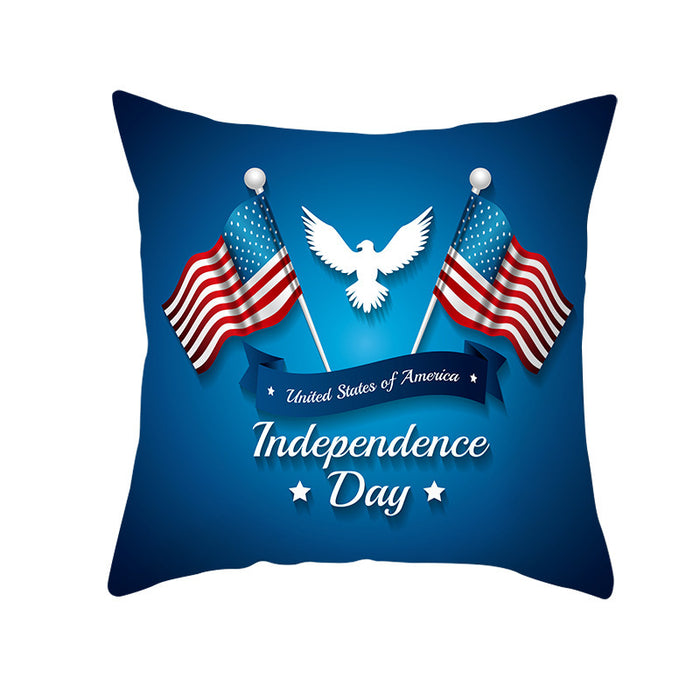 Wholesale 4th of July Independence Day Pillowcase Peach Skin Print MOQ≥2 JDC-PW-Jinze001