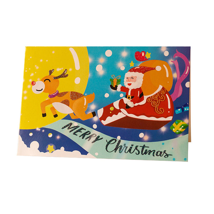 Wholesale Greeting Cards Christmas Greeting Cards Creative Crystal MOQ≥10 JDC-GC-YiHONG004