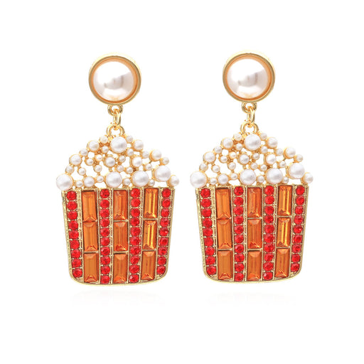 Jewelry WholesaleWholesale cartoon fancy color diamond popcorn pearl earrings JDC-ES-MY248 Earrings 曼茵 %variant_option1% %variant_option2% %variant_option3%  Factory Price JoyasDeChina Joyas De China