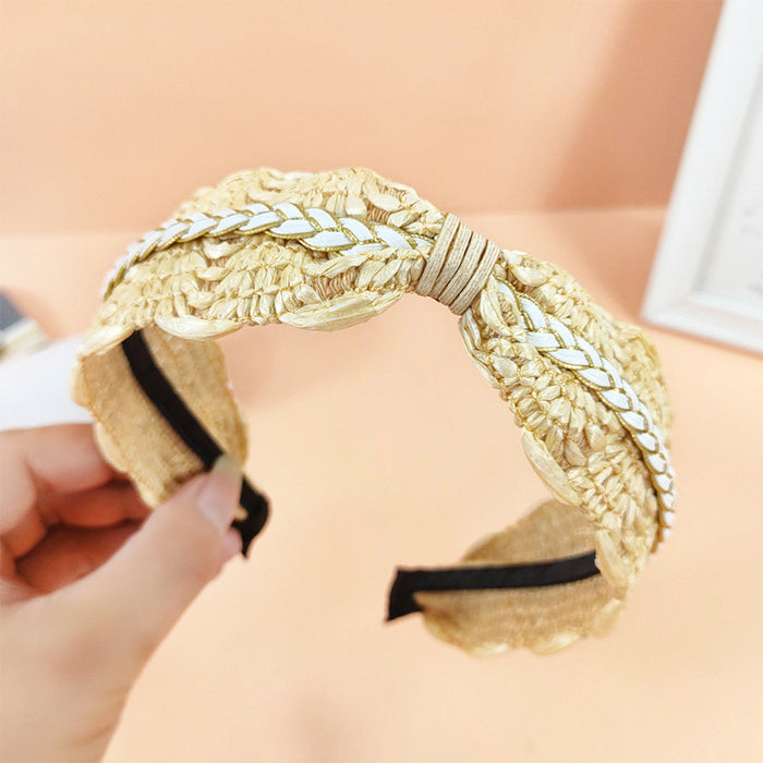 Wholesale Headband Straw Weave JDC-HD-ChaoX005