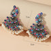 Jewelry WholesaleWholesale Vintage Bohemian Multi Layer Drip Oil Peacock Pearl Tassel Ear JDC-ES-KaiQ027 Earrings 凯庆 %variant_option1% %variant_option2% %variant_option3%  Factory Price JoyasDeChina Joyas De China