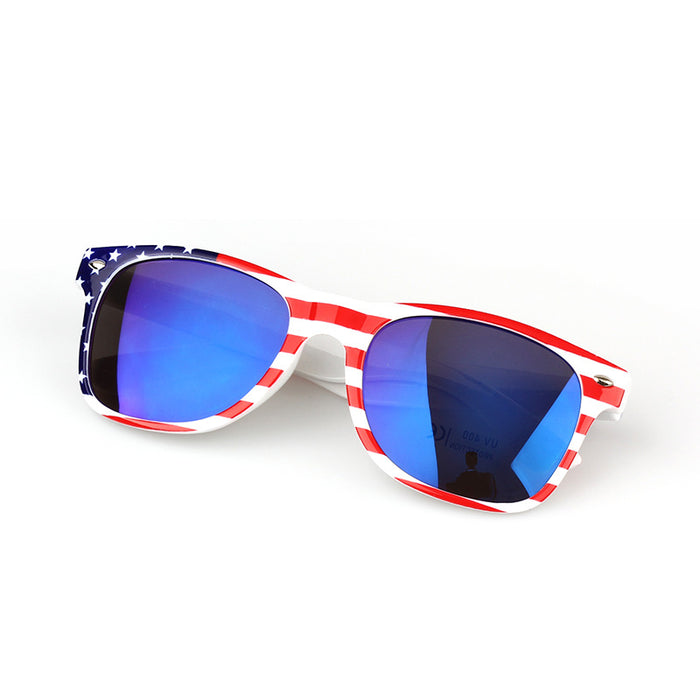 Wholesale 4th of July Clear American Flag Sunglasses Independence Day Sunglasses JDC-SG-ZuoL002