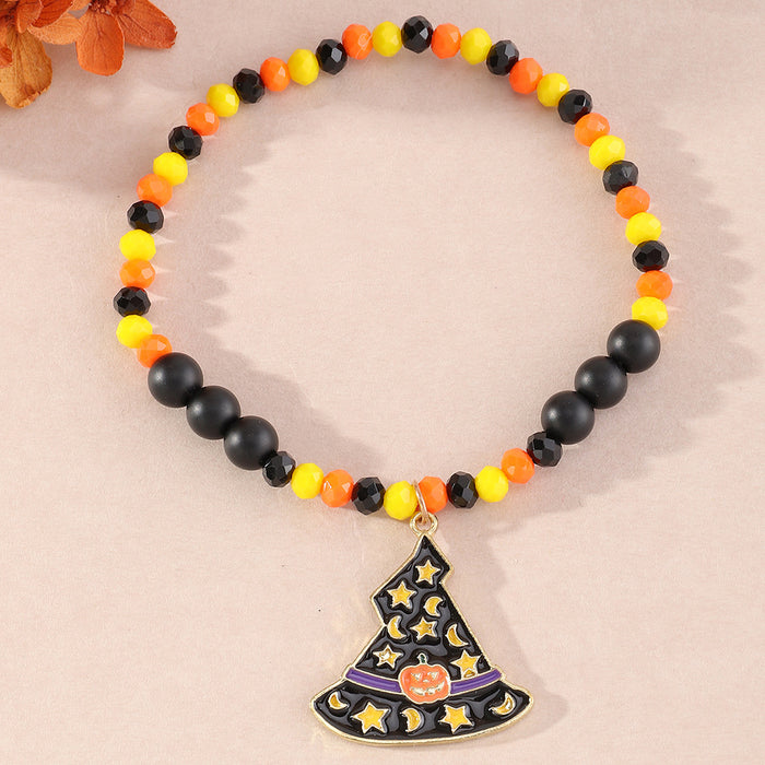 Wholesale Festive Halloween Pumpkin New Rice Bead Bracelet JDC-BT-NZ058