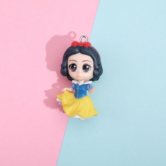 Wholesale keychain pvc blind box 6 cute princess fridge stickers doll MOQ≥10 JDC-KC-QMou017