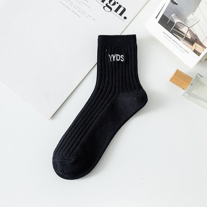 Wholesale Sock Cotton Mid Tube Sweat Absorption Sports Stripes JDC-SK-ZET005